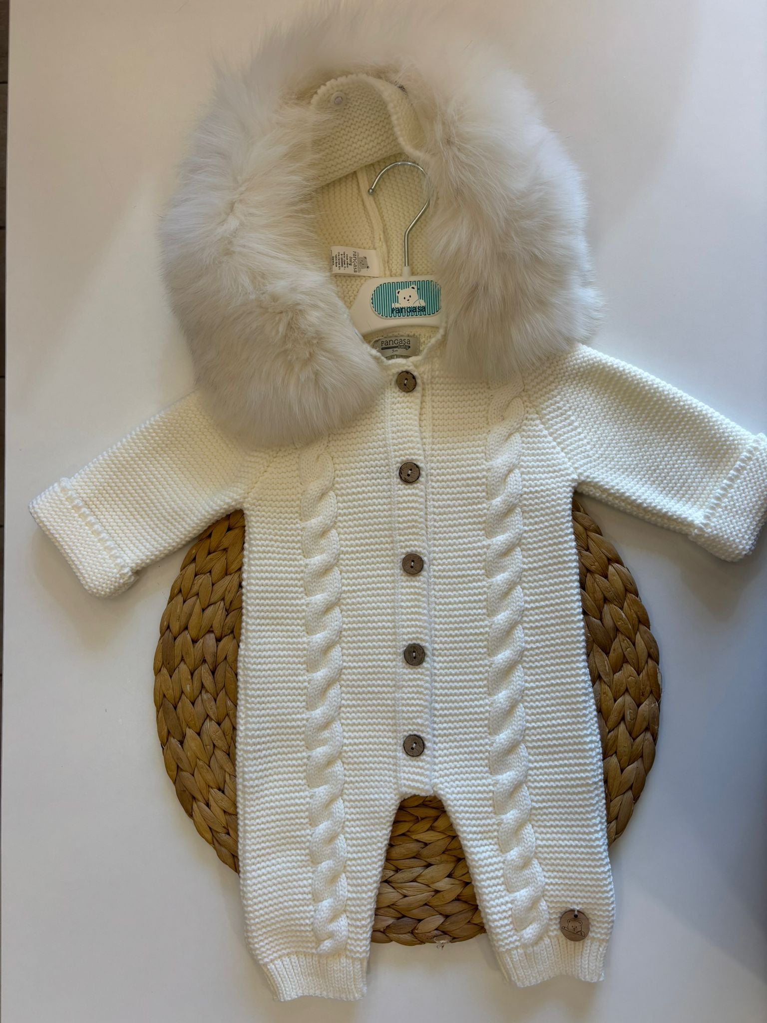 Tutone con collo di pelliccia in volpe Pangasasa