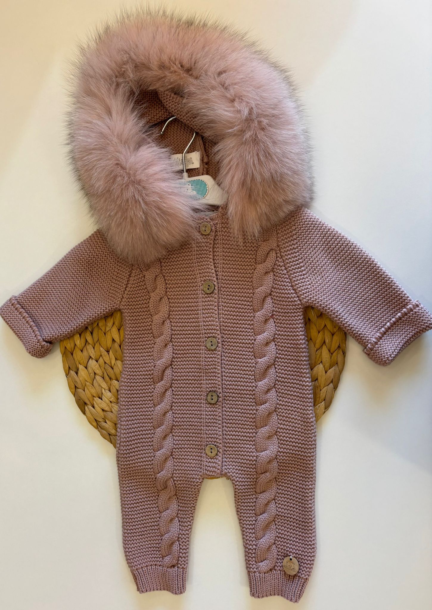 Tutone con collo di pelliccia in volpe Pangasasa