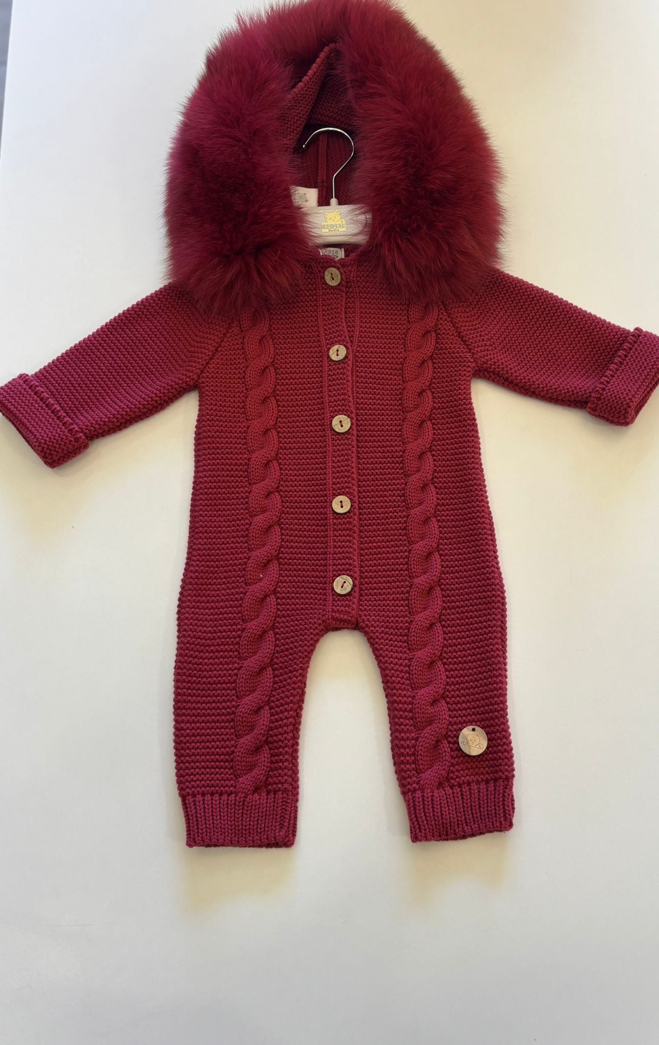 Tutone con collo di pelliccia in volpe Pangasasa