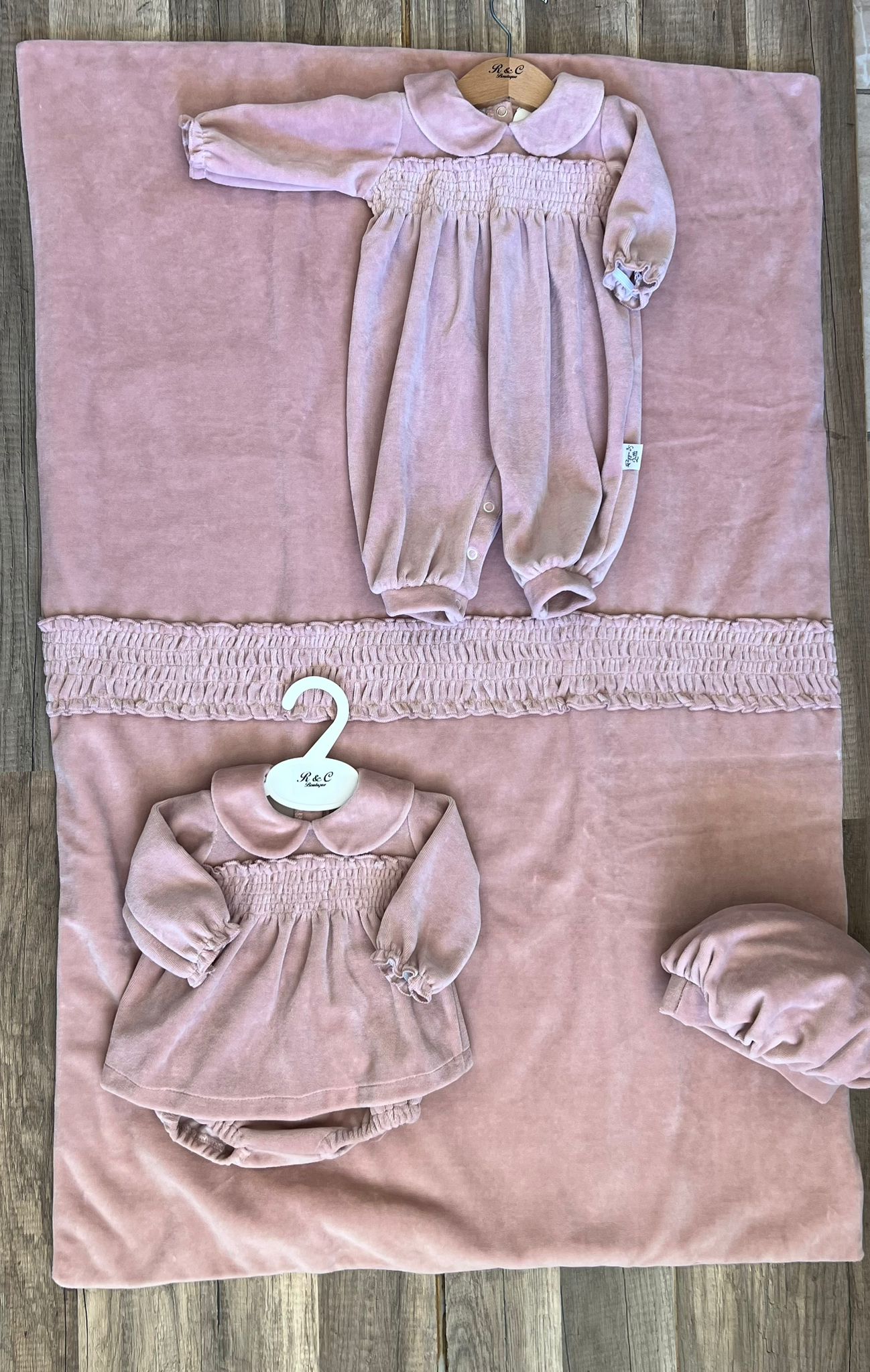 Coordinato Pappa & Latte Punto Smock